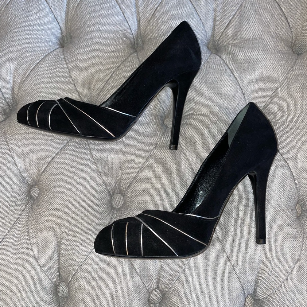 Ralph Lauren Collection Black Velvet Pumps